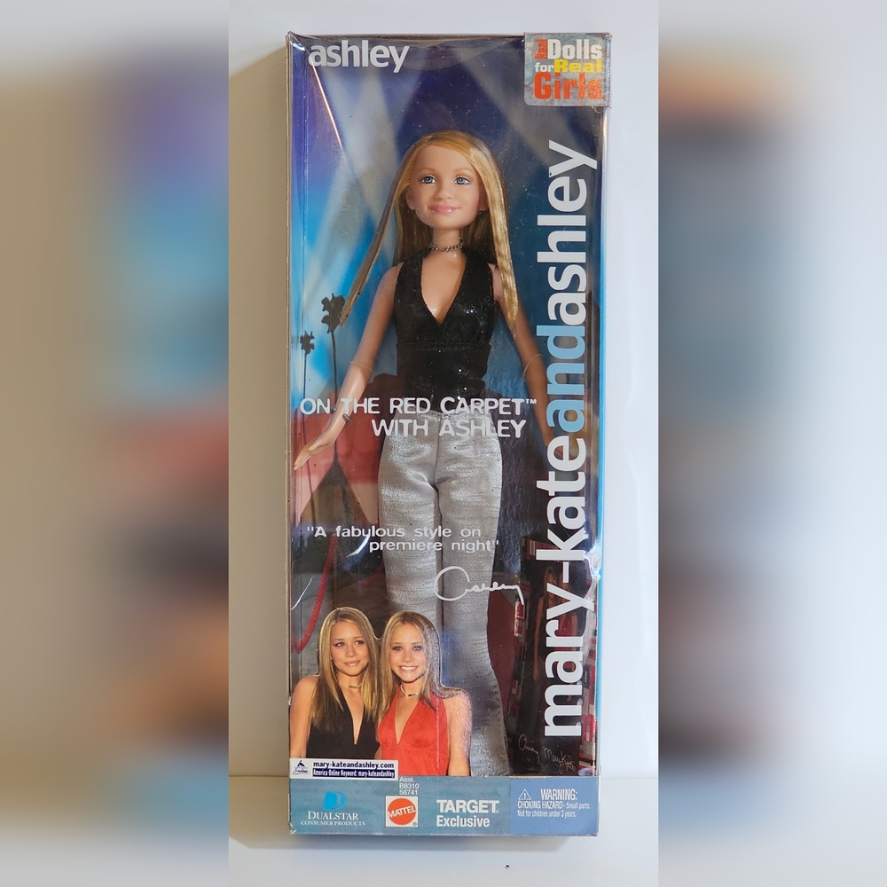 Mary-Kate And Ashley On The Red Carpet With Ashley Doll 2002 Mattel Autograph
